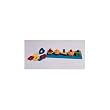 Lauri SHAPE & COLOR SORTER - 25 Chunky Crepe Rubber Pieces, Pegboard & 5 Pegs