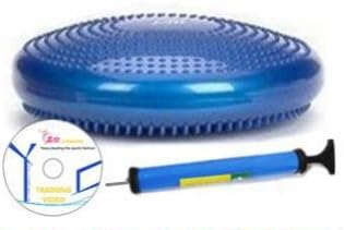 Anna Toys 34cm Diameter Core Balance Cushion Exercise Disc Trainer Board (Blue) With Pump