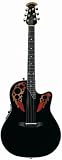 Ovation Elite 2078 LX Contour Acoustic-Electric Guitar w/ Case - Black