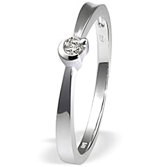 Goldmaid Damen-Verlobungsring 585 Wei�gold 1 Brillant 0,08ct Gr. 54 So R530WG54