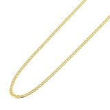 14K Yellow Gold 1.7mm Flat Mariner Chain Necklace with Spring Ring Clasp - 24
