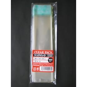 【クリックで詳細表示】透明OPP袋 フタ付(テープ付き) 30ミクロン (40×150＋フタ30mm) 【100枚】 クリアパック