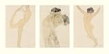 Posters: Auguste Rodin Poster Art Print - Dancing Figure, The Kiss, Woman From The Back (39 x 20 inches)