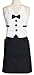 DII Men's Tuxedo Apron Full, Black and White