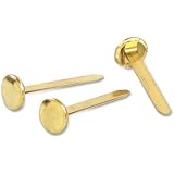 ACCO Brass Plated Paper Fastener, 1 Inch Length, 100 Fasteners per Box (A7071710)