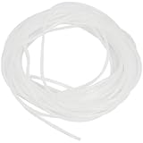 uxcell Clear White 3mm Outer Dia 29M Polyethylene Spiral Cable Wire Wrap Tube