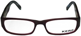 Kerf 88 Mens/Womens Ophthalmic Fancy Designer Full-rim Spring Hinges Eyeglasses/Eyeglass Frame (53-17-0, Dark Burgundy / Multicolor)
