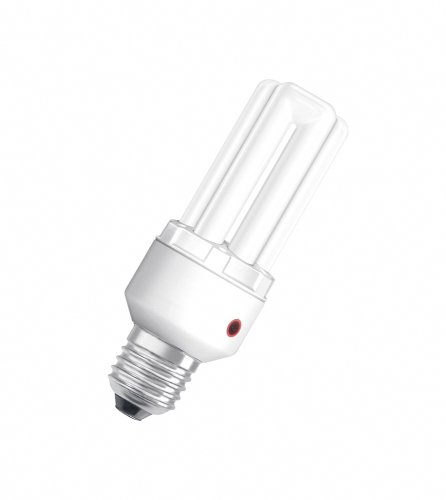 Osram 61739B1 Dulux El Sensor Sockel E27 Energiesparlampe mit Dämmerungsschalter 15W/827, warmweiß