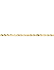 14k Yellow Gold 16in 3.0mm D/C Quadruple Rope Necklace Chain. Metal Wt- 10.07g