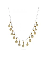 MMA Silver - 16 inch Citrine and Carnelian Necklace