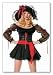 Sexy 2-Pc Pirate Wench Costume/ Playwear (XL) Blk/Red- Fits size 13-16
