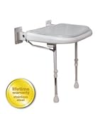 AKW Medicare 04270P 4000 Series Shower Seat Padded   Gray   18.125 Inch W