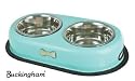 Buckingham Retro Napf Hundenapf -  blau - 2 x 450ml