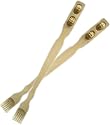 2-Pack Bamboo Therapeutic Back Scratchers Backscratchers w/ two Massage Roller Wheels -- 19" long