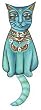 Egyptian Cat Clock
