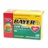 Bayer Low Dose Baby Aspirin Pain Reliever, 81mg Enteric Coated Tablets
