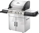 Napoleon Mirage Series M485SBPSS 64 Freestanding Gas Grill with 675 sq. in. Cooking Surface, 59000 Total BTU, 3 Bottom Burners, Side Burner, Jet-Fire Ignition System and i-Glow Knobs: Liquid Propane