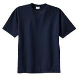Upscale Men's Tall 100% Cotton Essential Short Sleeve T-Shirt - Navy Blue