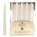 White tapered dinner candles pk50