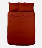 Ikea Tanja Brodyr Red Orange Full/queen 3pc Duvet Cover Set