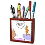 Londons Times Funny Cat Cartoons - Cat Nightclub Singers - Tile Pen Holders-5 inch tile pen holder