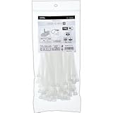 （まとめ） オーム電機 幅広ロックタイ 250mm 白 WLT-250W50WH 1袋（50本） 【×10セット】