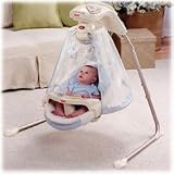 Fisher-Price Starlight Papasan Cradle Swing - Cocoa/Pink