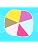 Rainbow Rosettes on Bright Turquoise