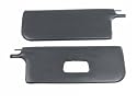 SUNVISORS, BLACK VINYL, PAIR, W/ PASSENGER MIRROR, FITS BUG/SUPER BEETLE CONVERTIBLE 1965-72