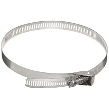 Dixon LSS Series Stainless Steel 301 Quick Release Worm Gear Clamp with SAE 410 Stainless Screw