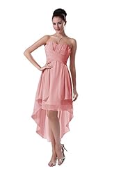 Chiffon High-Low-Hem Sweetheart Evening Dress/Bridesmaid Dress/Prom Dress 