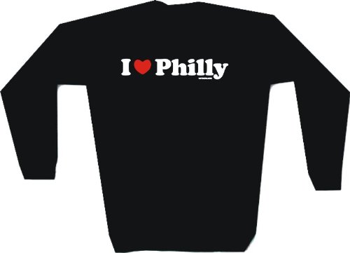 I Heart (Love) Philly Men's Sweat Shirt Large-White