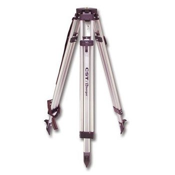CST/berger 60-ALQC25 Contractor's Aluminum Flat Head Tripod with Quick Clamp and 3-1/2-in-8 Thread