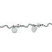 Dangle Heart and Jingle Bell Charm Bracelet Anklet. Crafted in Copper and Zinc.