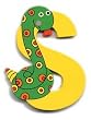 Wooden Snake Letter S Magnet by The Toy Workshop