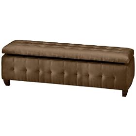 Soho 60w Tufted Storage Ottoman, 60W, MOROCCAN BROWN