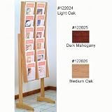 12-Pocket Floor Literature Rack - Dark Mahogany (Dark Mahogany) (64