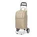 Metro Kart Insulated Tote On Folding Trolley (Beige)