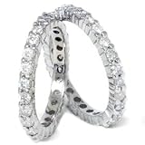 2.00CT Diamond Eternity Wedding Ring Eternity Stackable Guard Ring Band Set 4-9