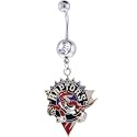 NBA Toronto RAPTORS Crystalline Gem Belly Ring