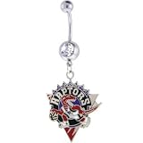 NBA Toronto Raptors Crystalline Gem Belly Ring