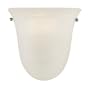 Murray Feiss WB1270BS One-Light Vista Collection Half - Wall Bracket, Brushed Steel with White Alabaster Glass Shade