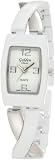 Golden Classic Women's 2129_WHT Crisscross White and Silver Crossover Bracelet Watch