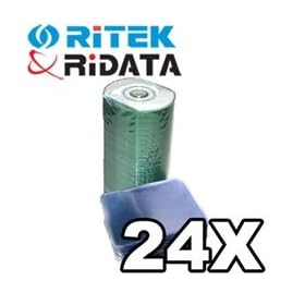 500 Ritek Ridata Business Card 24X CD-R 50MB White Inkjet  w Vinyl Sleeves by 