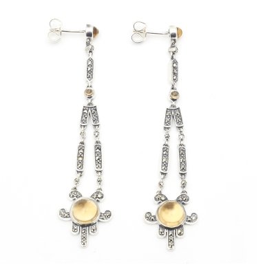 Art Deco Citrine Earrings