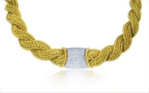 Harpo's Diamond 18k Two Tone Gold Necklace