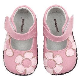 Pediped Originals * Abigail -- Pink * Soft Leather-Soled Shoes! SMALL (US size: 4-4.5 / 6-12 months / EU Size 19)