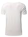 NITAGUT Men's Short Sleeve Cut Out Zipper Shirt, Large/Chest 39-41, 01White
