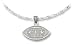 New Orleans Saints Super Bowl XLIV Champions Sterling Silver Necklace with Football Charm