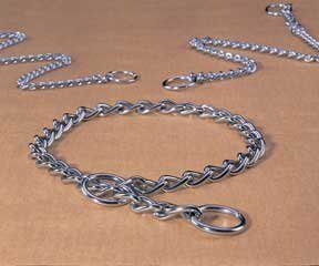Hamilton Choker Chain Collar For Dogs – 2″ X .25″ X .25″ – Chrome